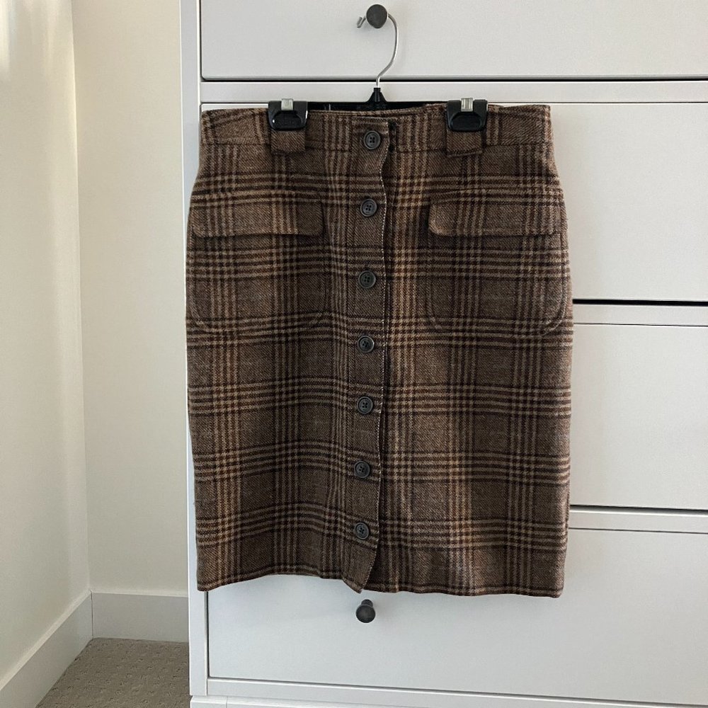 Brooks Brothers Wool Plaid Skirt - Size 8